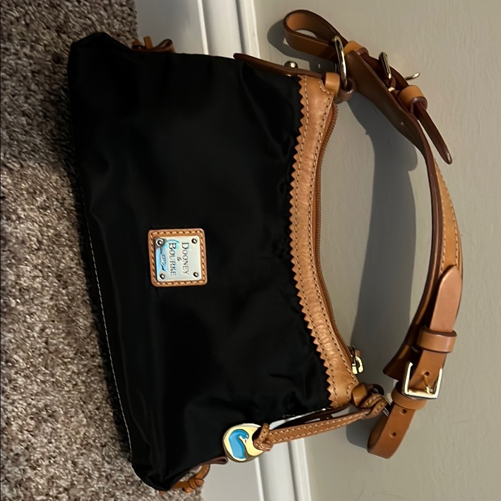 Dooney & Bourke Black and Brown Shoulder Bag